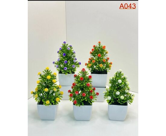 Цветы искусственные в горшке 5 шт, код 6732338